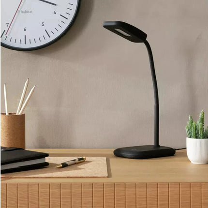 Silby Soft Touch LED Desk Lamp Black Flexible Neck 3 Levels Brightness B/Damage