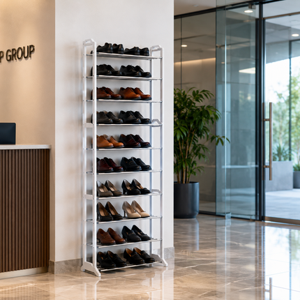 10-Tier Metal Shoe Rack