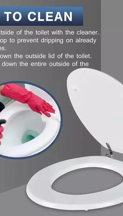 Universal Toilet Seat White MDF Wooden Easy Fit Toilet WC Seat 18" With Fitting