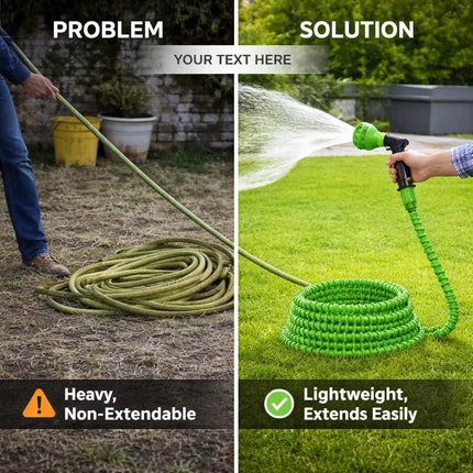 Garden Hose Pipe Spray Gun Expandable Flexible Anti Kink Lawn Patio 50/100/150ft