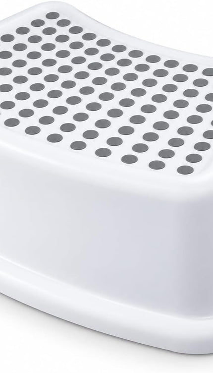 Toddler Step Stool Anti-Slip Top Sturdy Plastic Toilet Bathroom Aid Stool White