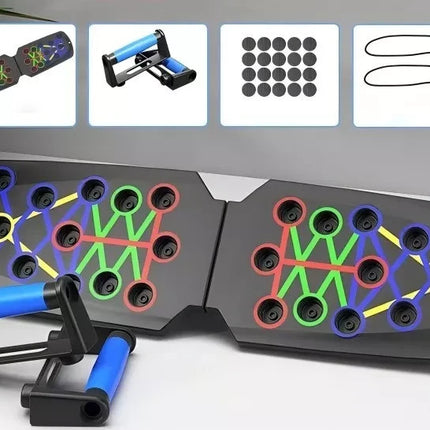 Foldable 14 in 1 Push Up Board Fitness Workout Train Gym Muscle Exercise Press