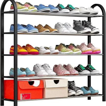 5 Tier Shoe Stand Rack Lightweight 20 Pairs Storage Compact Organizer Shelf
