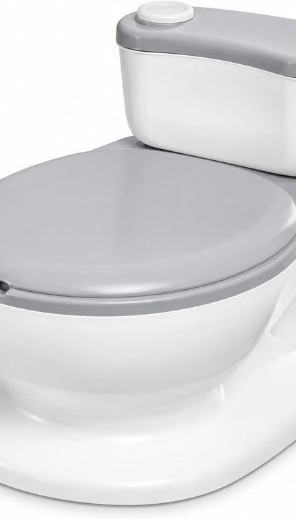 Toddler Potty Training Kids Toilet Flush Sound Music Soft PVC Seat Non-Slip Grey