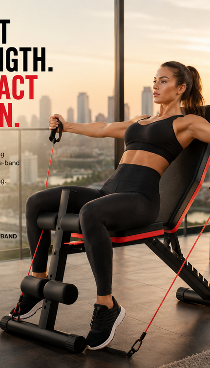 Adjustable Incline Weight Bench Foldable Strength Training Full Body Workout Gym