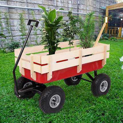 Garden Utility Wagon Cart Gardening Trolley Heavy Duty KidsToy Truck Wheelbarrow