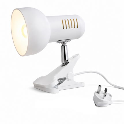Clip On LED Study Lamp E27 For Bed Headboard Desk Shelf Adjustable Reading Light