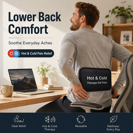 Hot Cold Gel Pack Reusable Pain Relief Knee Shoulder Lower Back Therapy MEDIUM