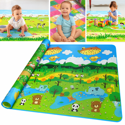 Large Baby Play Mat Double Sided Crawl Educational Picnic Carpet 200x180cm