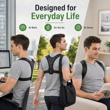 Medium Posture Corrector Bad Back Brace Men Women Lumbar Shoulder Support Belt