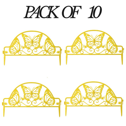 10PCS Garden Border Edging Panels – Yellow