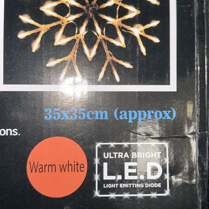 50 LED Christmas Snowflake Light Indoor Outdoor Xmas Decoration Home Garden