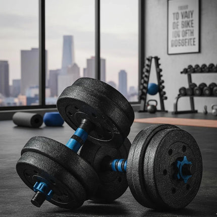 15kg Adjustable Dumbbell Set with Push Bar
