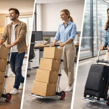 Foldable Hand Sack Truck 70kg Heavy Duty Trolley Cart with Adjustable Handle