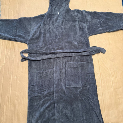Unisex Cotton Terry Bathrobe Soft Towel Gown Dressing Robe Men Women