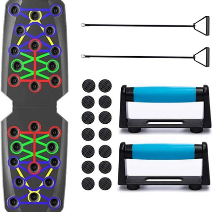 Foldable 14 in 1 Push Up Board Fitness Workout Train Gym Muscle Exercise Press
