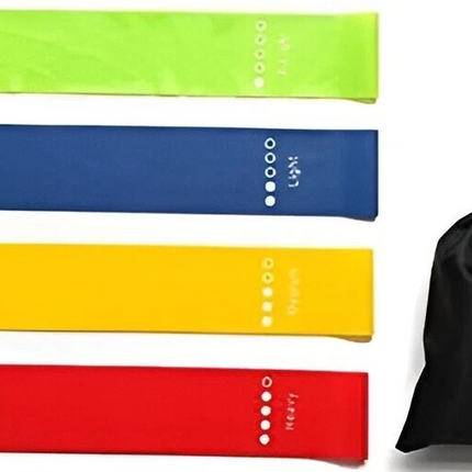 Resistance Bands Set Latex Fitness Elastic Yoga Strength Training for Home + Bag