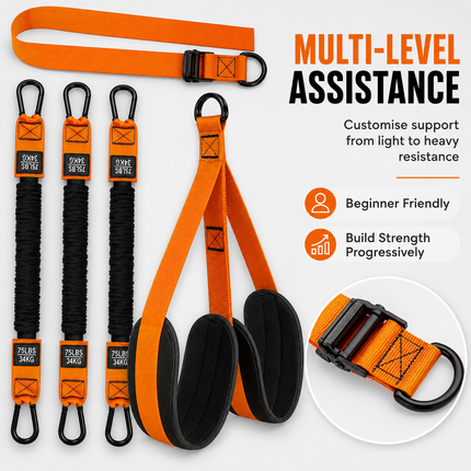 Multifunction Pull Up Assist Resistance Bands Foot Knee Support Home Gym Workout