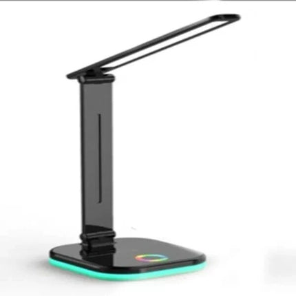 LED Table Lamp with 5 Modes, Eye-Caring Desk Light & Wireless Charging for Study