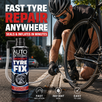 Instant Tyre Fix Spray Bicycle Bike Can Emergency Puncture Repair Sealer 300ml