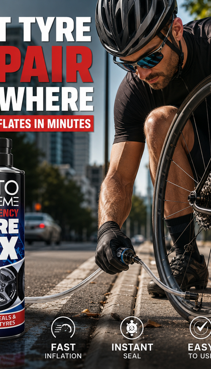 Instant Tyre Fix Spray Bicycle Bike Can Emergency Puncture Repair Sealer 300ml