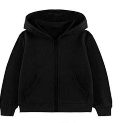 Kids Zip Hoodie for Boys & Girls - 2 Pockets Casual Activewear School Hood