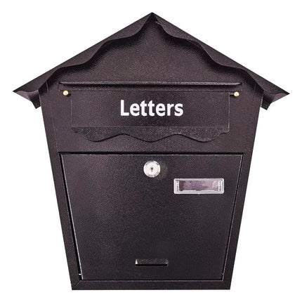 Large Lockable Outdoor Mail Post Box Steel Wall Mounted Letterbox with Keys
