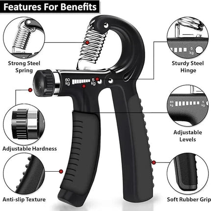 Sport Hand Grip 5-60 kg Strengthener Adjustable Wrist Forearm Finger Trainer