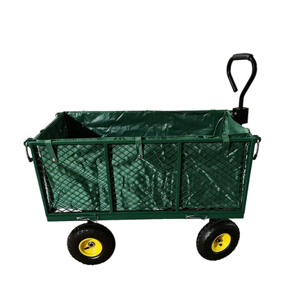 Garden Trolley TRAILER Deluxe High Sided Cart 500kg H Duty Festival Camping LARG