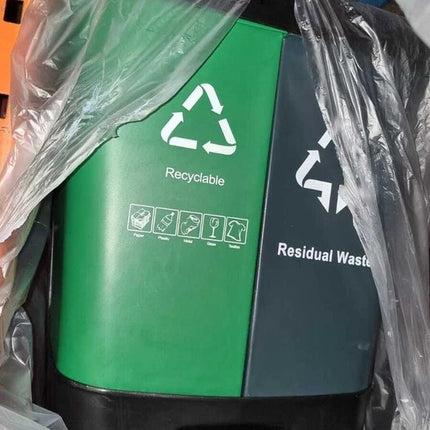 16L 20L 40L Recycling Pedal Bin Double Compartment Kitchen Waste Dustbin