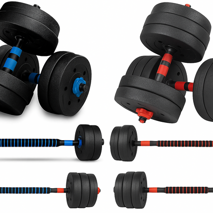 Adjustable Dumbbell & Barbell Set 15KG-50KG