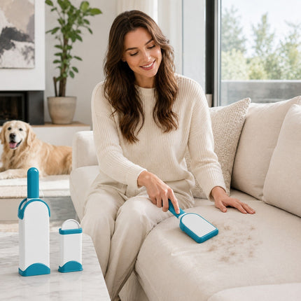 Reusable Pet Hair Remover Dog Cat Fur Lint Brush for Sofa Clothes Car Seats