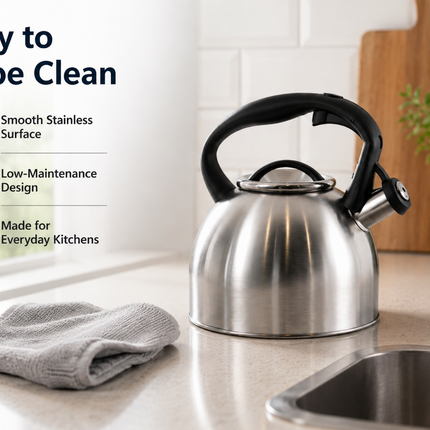 2.8L Whistling Kettle Stove Top Kitchen Stainless Steel Tea Coffee Water Boiler