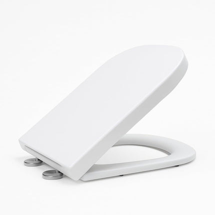UF Soft Close 18in Universal Bathroom Toilet Seat White WC Seat with Fittings