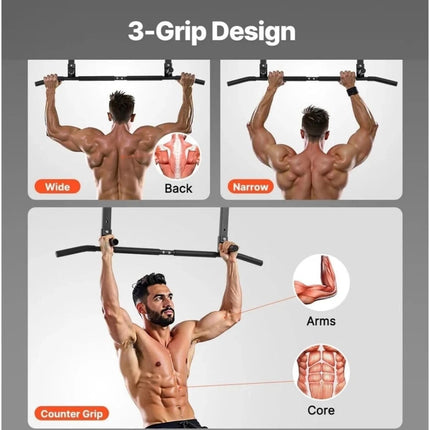 Pull Up Bar Wall Mounted Heavy Duty Chin Up Bar Foam Padded Grips for Home Gym