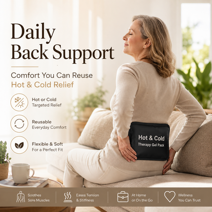 Hot Cold Gel Pack Reusable Pain Relief Knee Shoulder Lower Back Therapy MEDIUM