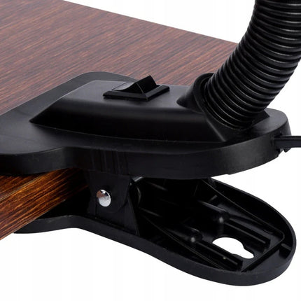 LED Desk Lamp Clip On Adjustable Office Study Table Clamp Reading Light Black