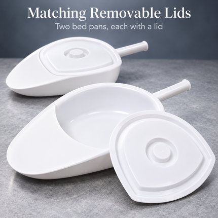 Portable Bed Pan with Lid Women and Men Spill-Resistant Reusable For Elderly