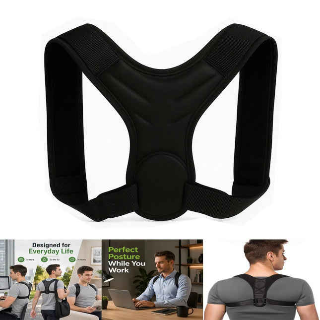Large Posture Corrector Bad Back Brace Men Women Lumbar Shoulder Support Belt