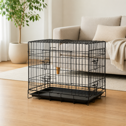 Dog Crate Metal Pet Cage Portable Puppy Kennel