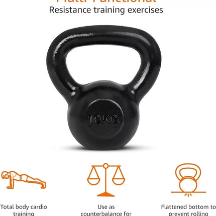 Cast Iron Kettlebell 4KG–20KG Strength Training Home Gym Fitness Weight Lifting
