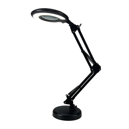 LED Magnifier Lamp 3X Glass with Desk Clamp Light 3 Color Modes Adjustable