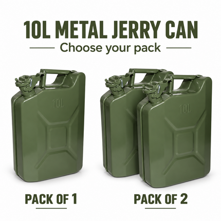 Metal Jerry Can 5L 10L 20L & Spout Heavy Duty Petrol Diesel Storage Container