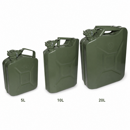 Metal Jerry Can 5L 10L 20L & Spout Heavy Duty Petrol Diesel Storage Container