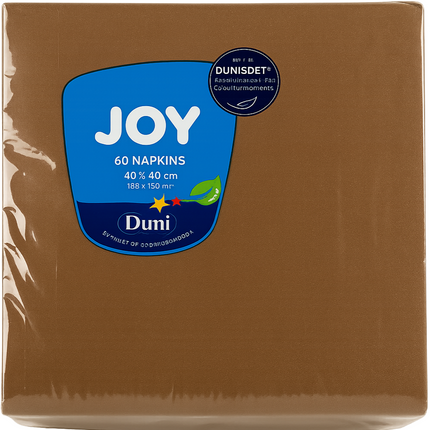 60x Chestnut Organic Airlaid Soft Tissues Napkins 40cm x 40cm Square NEW