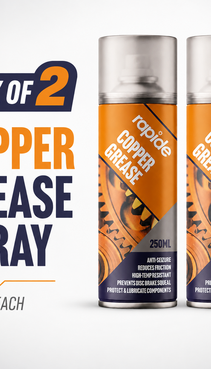 2x Rapide Copper Grease Spray 250ml Protects Lubricates Prevent Seizure Squeaks