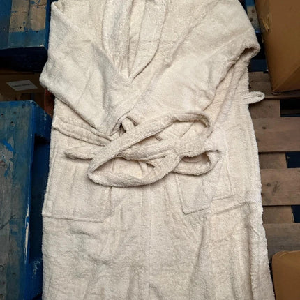 Unisex Cotton Terry Bathrobe Soft Towel Gown Dressing Robe Men Women