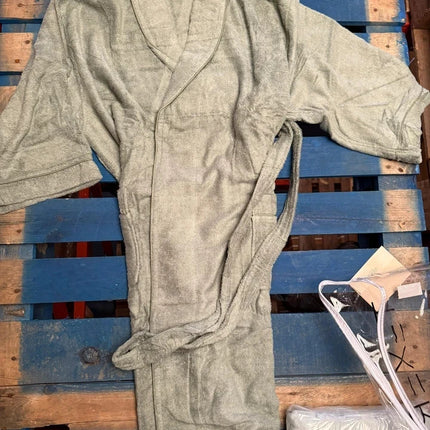 Unisex Cotton Terry Bathrobe Soft Towel Gown Dressing Robe Men Women