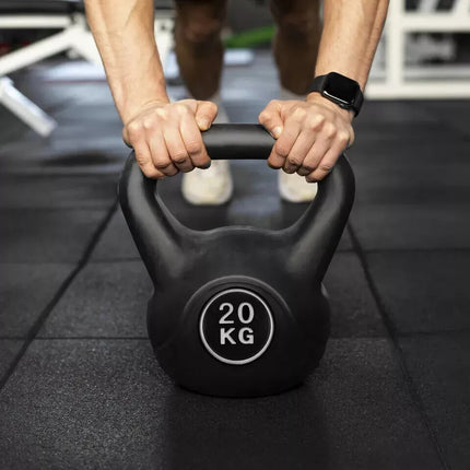 Kettlebell Set Vinyl Coated Cast Iron 4KG-20KG Gym Fitness Training Weights