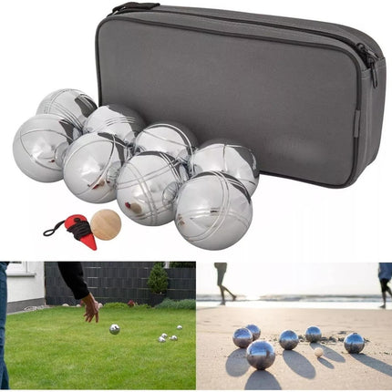 French Boules Set Pack Of 8 Outdoor Garden Beach Petanque Ball Game & Carry Case